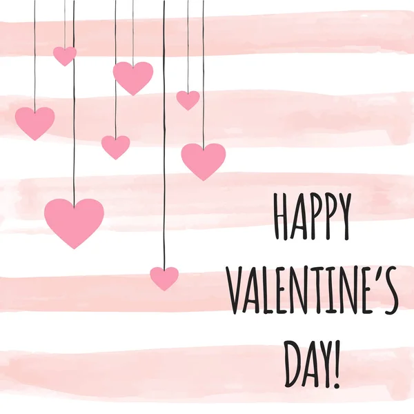 Boldog Valentin Napi Üdvözlőkártya Illusztráció Vektoros Formátumban — Stock Vector