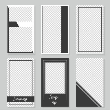 instagram hikaye şablonu, illüstrasyon vektör formatında