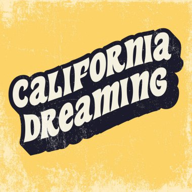 Kaliforniya rüya poster, resimde vektör fomar