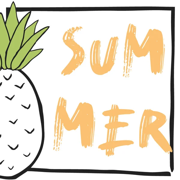 Mignonne affiche d'été — Image vectorielle