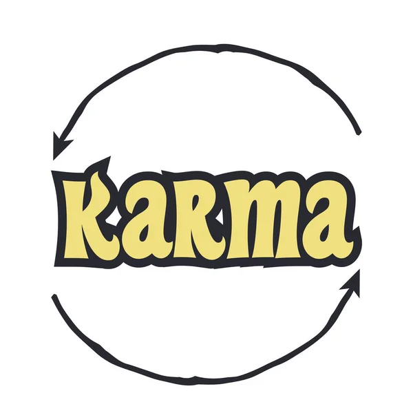 Karma Irá Corrigi Ilustração Formato Vetorial —  Vetores de Stock