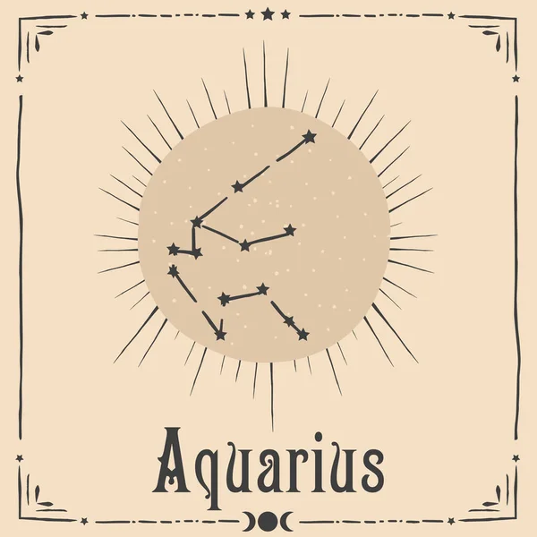 Signo Zodiacal Astrologia Oculta Ilustração Formato Vetorial — Vetor de Stock