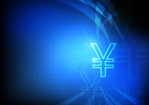 Διάνυσμα Σύμβολο Yen Πλέγμα Και Μπλε Φόντο — Διανυσματικό Αρχείο