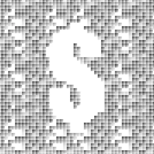 Διάνυσμα Δολάριο Αφηρημένα Τετράγωνα — Διανυσματικό Αρχείο