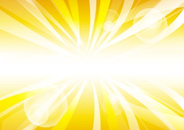 Vektör: Soyut sarı şerit güneş ve metin için boşluk daire