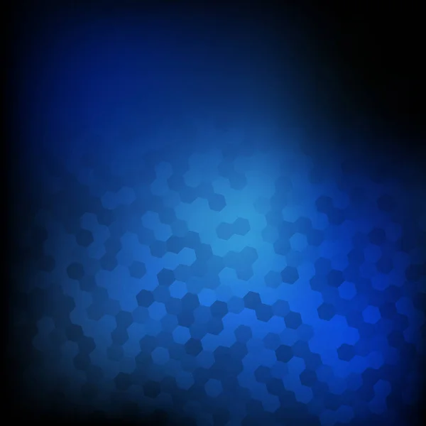 Vecteur Hexagone Abstrait Sur Fond Bleu — Image vectorielle