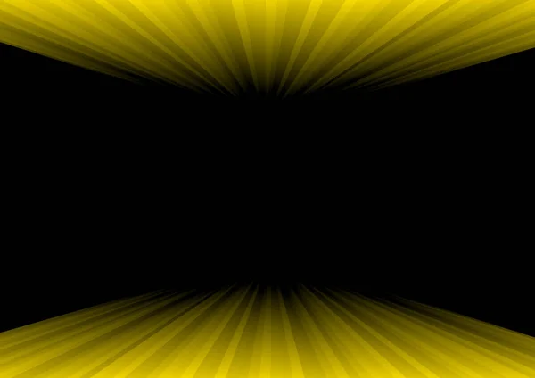 Vector Perspectiva Línea Amarilla Sobre Fondo Negro — Archivo Imágenes Vectoriales