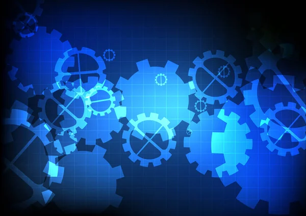 Vektör: Gears kılavuz mavi zemin üzerine