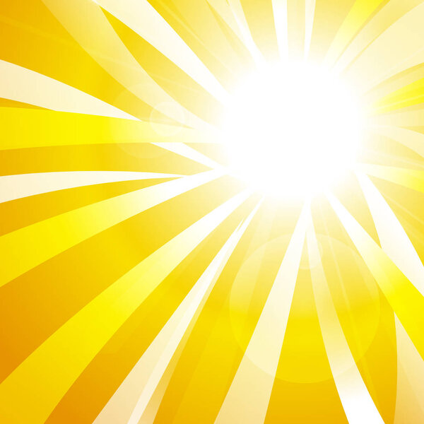 Vector : Abstract yellow stripe sun shine