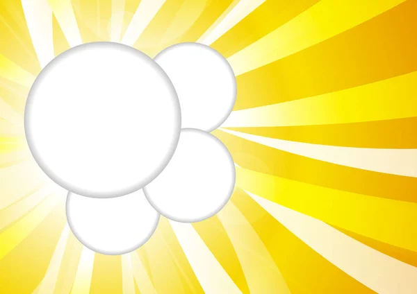 Vektor Abstrakter Gelber Streifen Sonnenschein Und Leerer Leerraum Kreis Für — Stockvektor