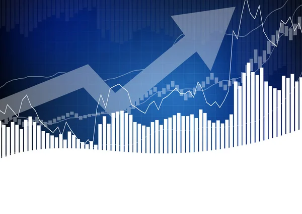 Vektör Grafik Mavi Arka Plan Üzerindeki Oku — Stok Vektör