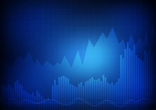 Vektor Obchodní Graf Modrém Pozadí — Stockový vektor