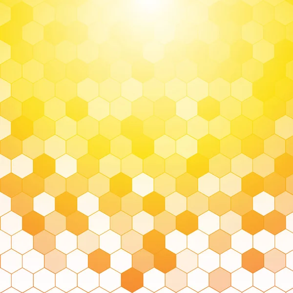 Vecteur Hexagons Sur Fond Jaune Orange — Image vectorielle