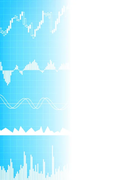 Vector Business Grafiek Blauwe Grid Achtergrond — Stockvector