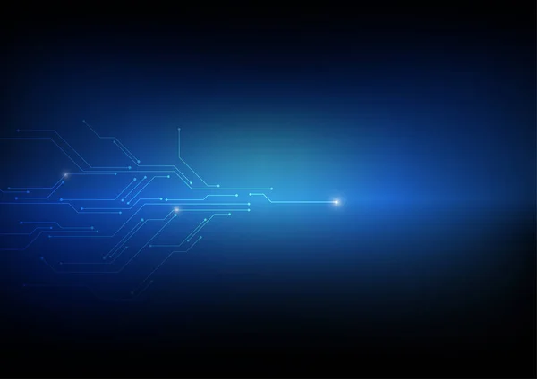 Vektör: Mavi arka plan elektronik devre