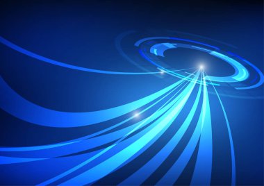 Vektör: Soyut daire mavi arka plan üzerinde çizgili