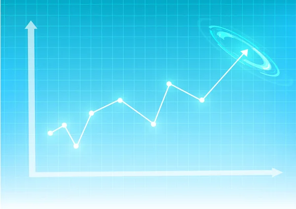 Vektör Grafik Mavi Arka Plan Üzerinde Soyut Daire Ile Artan — Stok Vektör