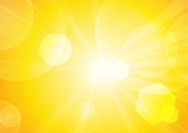 Διάνυσμα Αφηρημένη Bokeh Και Λωρίδα Ηλιοφάνεια Κίτρινα Και Πορτοκαλί Φόντο — Διανυσματικό Αρχείο