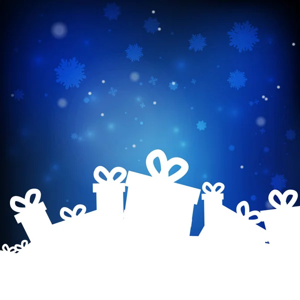 Διάνυσμα Κουτιά Δώρου Χιονονιφάδα Χριστουγεννιάτικο Φόντο — Διανυσματικό Αρχείο