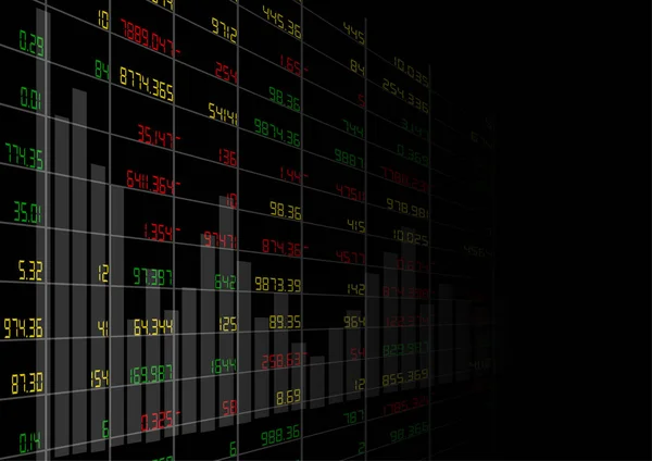 Vetor Placa Estoque Com Gráfico Negócios Sobre Fundo Preto —  Vetores de Stock