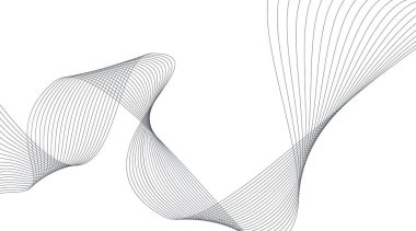 Siyah ve beyaz çizgi deseni. yumuşak arka plan. Dalga enerjisi geometrik tasarımı. Vektör illüstrasyonu.