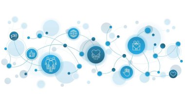 Gönüllü olmak, bağışlarda bulunmak ve hayır kurumunun yatay çizimi, arka plan. Temiz ve basit tasarım. Vektör şablonu.