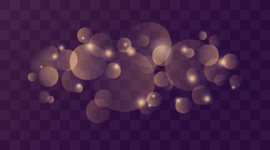 Bokeh ışık efektli soyut arkaplan. Gece parlak dokusu altın ya da gümüş parıltısı. Yılbaşı konsept vektörü illüstrasyonu için ışıltılı sihirli toz parçacıkları parlayan şenlikli vektör.