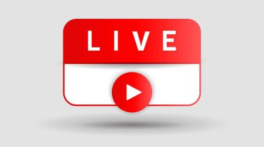 Yaşa. Düğme oyunu, başla. Webinar, online kurs, uzaklık eğitimi, konferans, internet konferansı, etiket, etiket, simge taşıyıcı illüstrasyonu için arayüz tasarımı ögesi