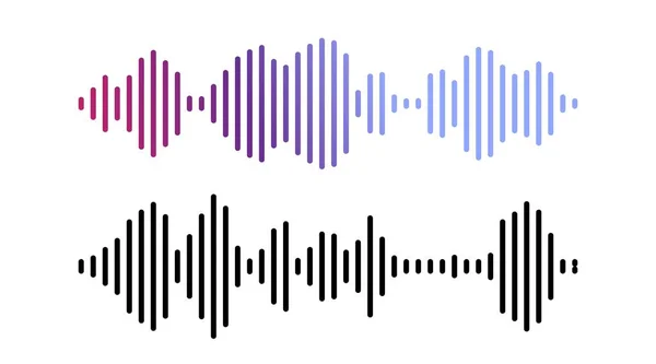 Ondas Sonoras Vectoriales Tecnología Ecualizador Audio Pulso Musical Ilustración Vectorial — Vector de stock