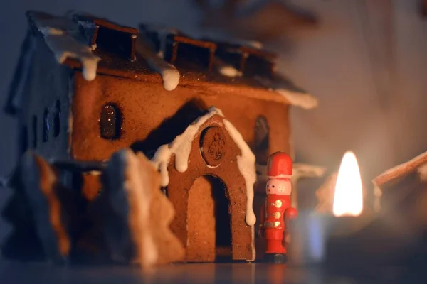 크리스마스 진저의 마법의 미니어처 하우스 — 스톡 사진