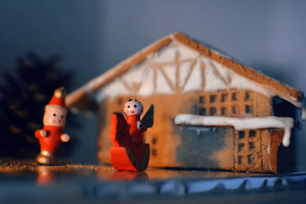 크리스마스 진저의 마법의 미니어처 하우스 — 스톡 사진