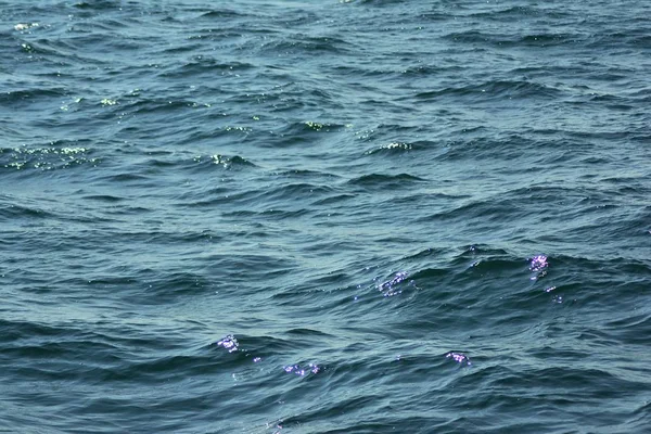 Abstrakcyjna Faktura Falujący Jasne Niebieskie Wody Oceanu Powierzchni Niskim Fale — Zdjęcie stockowe