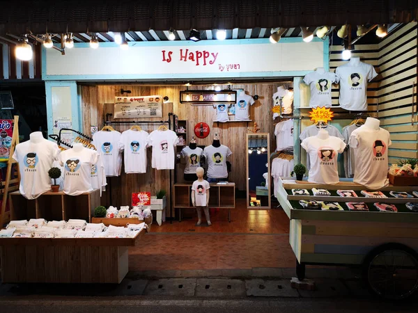 Loei Enero Tienda Camisetas Mercado Nocturno Chiang Khan Enero 2019 —  Fotos de Stock