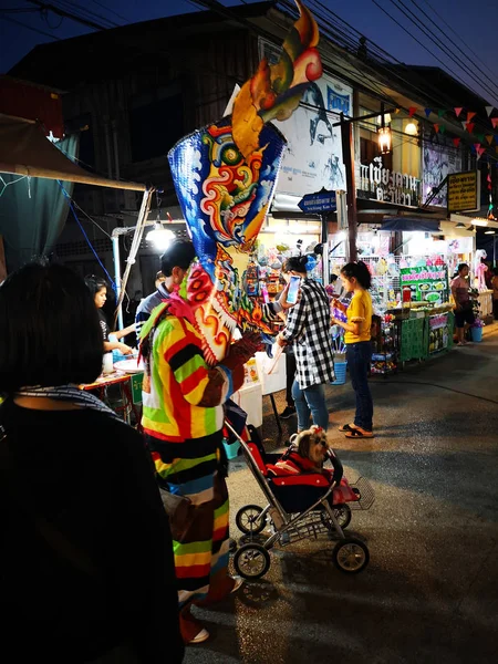 Loei January Unidentified People Walking Chiang Khan Night Street Market — Stock Photo, Image