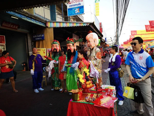 Nakhon Sawan Tajlandia Lutego Niezidentyfikowany Azji Ludzi Przyjmując Boga Medium — Zdjęcie stockowe