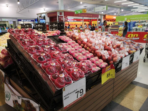 Chiang Rai Thailand Februari Verschillende Soorten Appels Verkocht Supermarkt Februari — Stockfoto