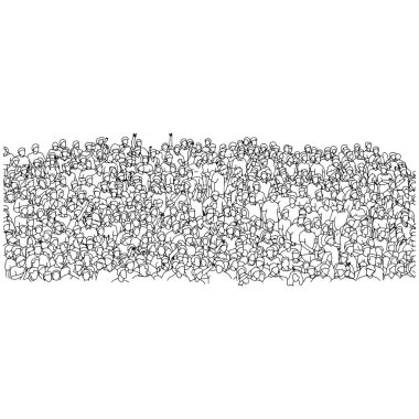 stadyum vektör illüstrasyon kroki doodle ha birçok futbol taraftarları