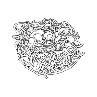 Beyaz arka planda izole siyah çizgileri ile karalama skeç vektör