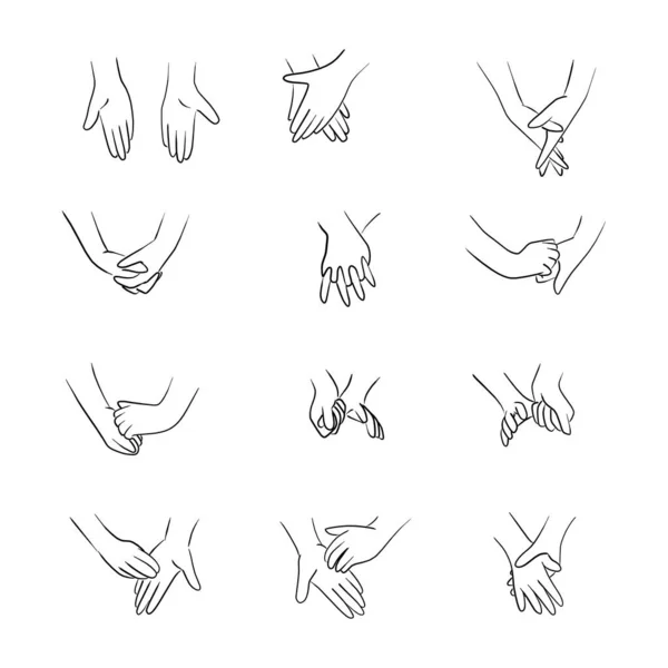 Lavar Mãos Passo Passo Instruções Orientações Ilustração Vetorial Esboço Doodle —  Vetores de Stock