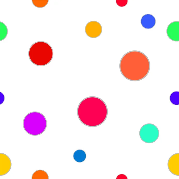Abstracte Naadloze Patroon Van Kleurrijke Cirkels Vector Achtergrond — Stockvector