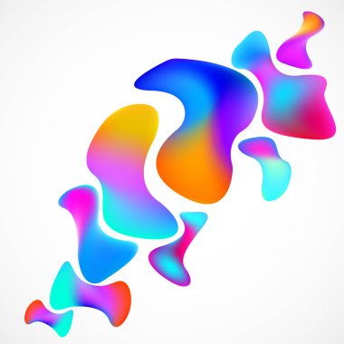 Arka plan renkli amorf şekiller. Vektör