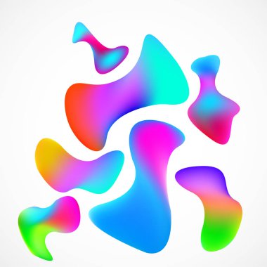 Arka plan renkli amorf şekiller. Vektör