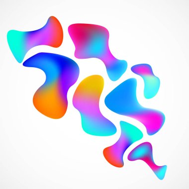 Arka plan renkli amorf şekiller. Vektör