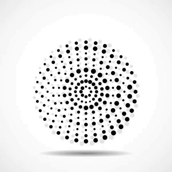Abstract Dotted Circles Dots Circular Form Vector Design Element — Stock Vector