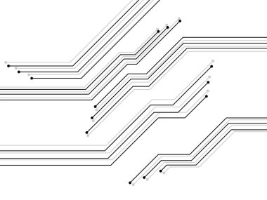 Devre kartı, teknolojik altyapı, vektör çizim eps 10