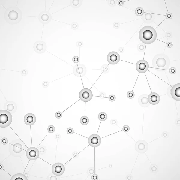 Fond Molécule Abstrait Structure Connectée Adn Atome Neurones — Image vectorielle