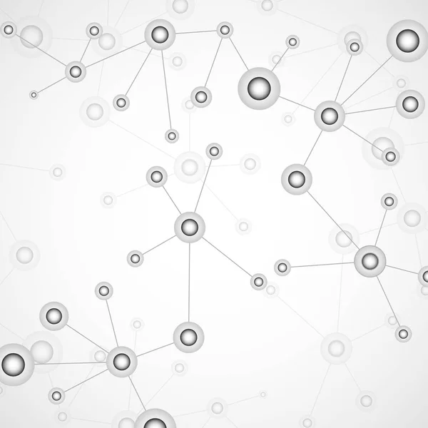 Fundo Molécula Abstrata Estrutura Conectada Dna Átomo Neurónios —  Vetores de Stock