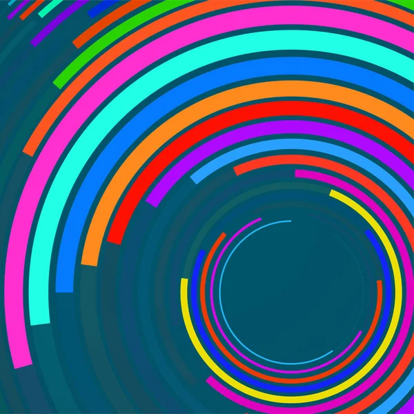 Abstract Achtergrond Van Kleurrijke Cirkels Met Technologie Achtergrond Geometrische Vormen — Stockvector