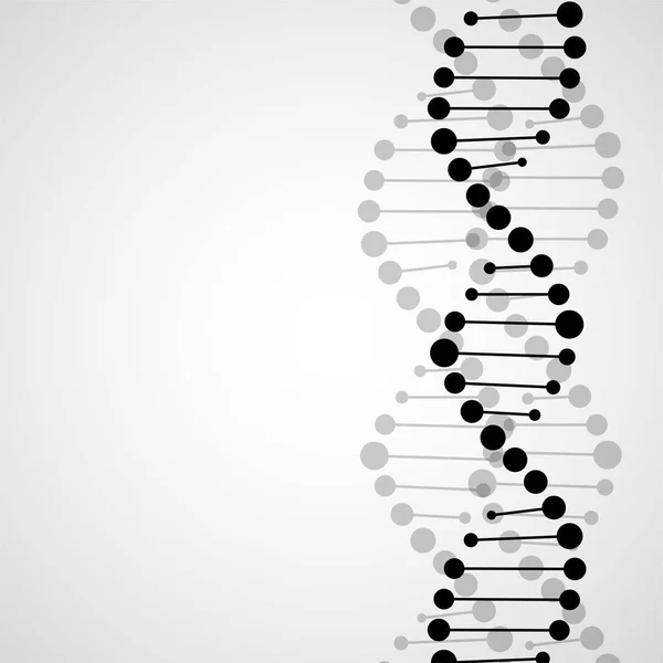 Spirale abstraite d'ADN, fond de molécule élégant, logo vectoriel, eps 10 — Image vectorielle