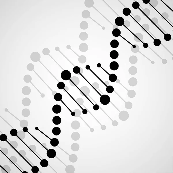 Spirale abstraite d'ADN, fond de molécule élégant, logo vectoriel, eps 10 — Image vectorielle